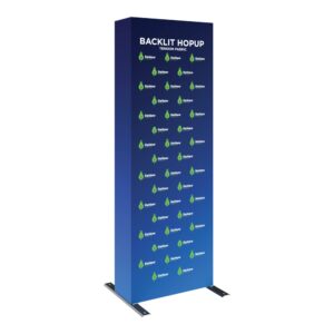 Hopup 2.5ft Backlit Straight Full Height Tension Fabric Display Kit