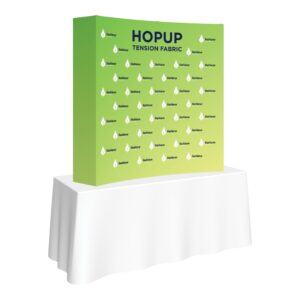 Hopup 5.5ft Curved Square Tabletop Tension Fabric Display